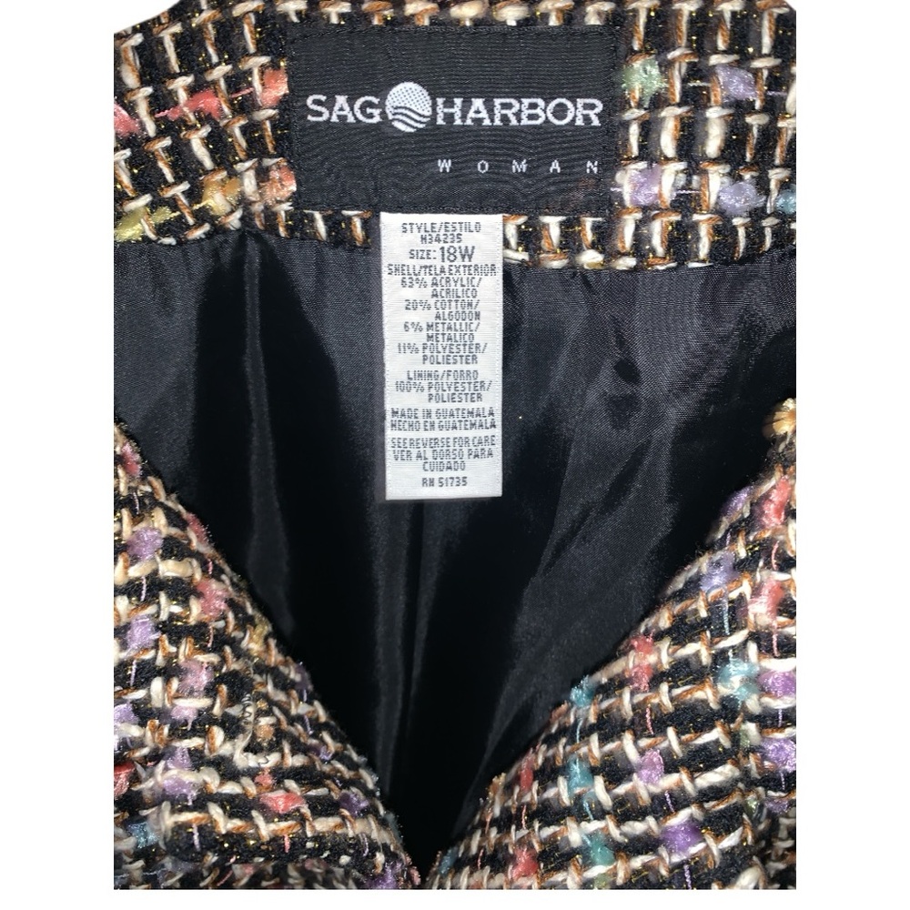 Sag Harbor Black Houndstooth Blazer - Picture 3 of 4